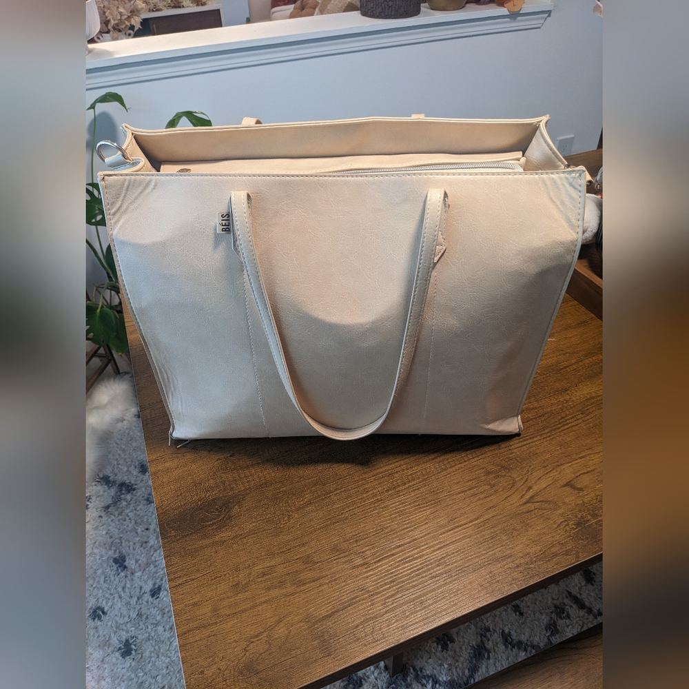 Beis Work Tote Beige